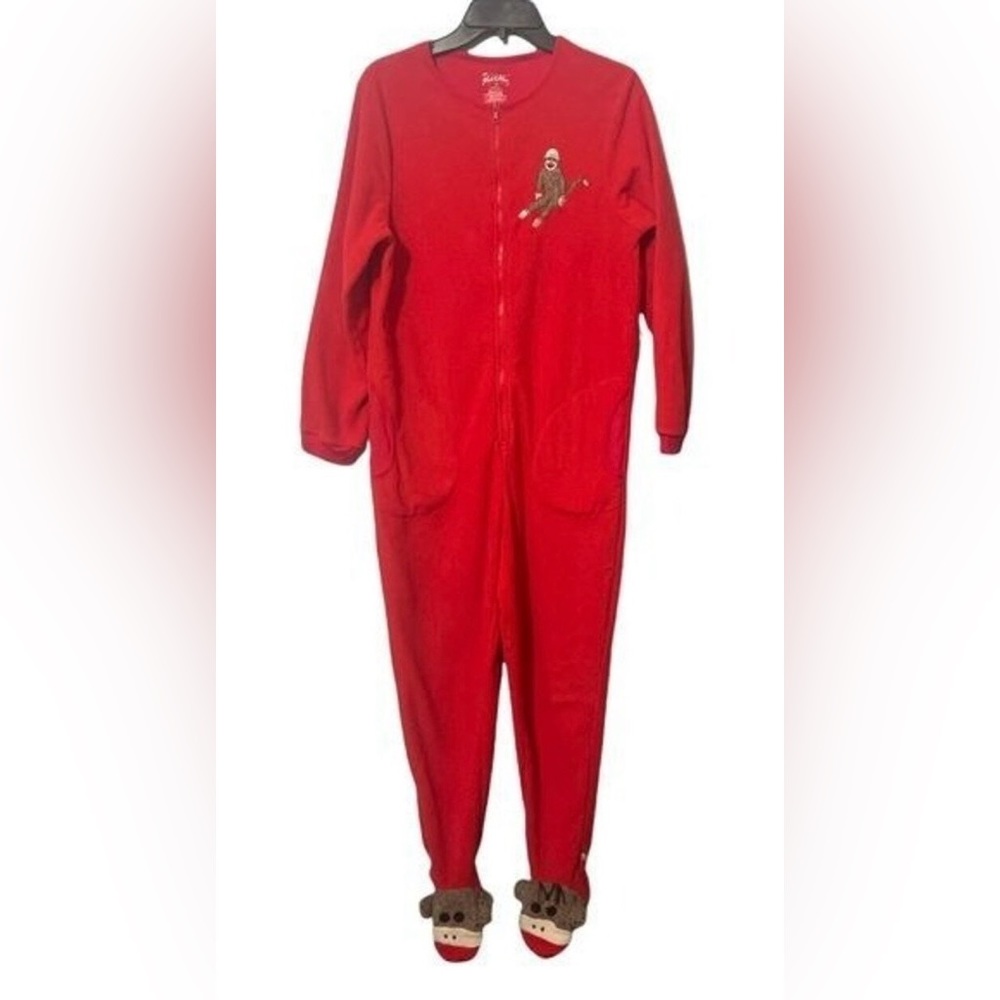 Nick & Nora Sock Monkey Footie Pajamas